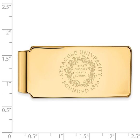 10k Yellow Gold Syracuse U Crest Money Clip - Picture 2 of 3